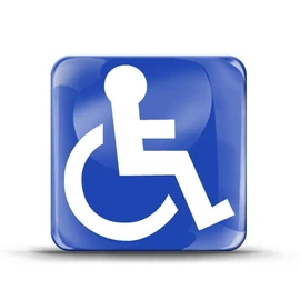 1 x 3D Waterproof 100% UV Protected Invalid Disabled Handicap Parking Permit Sign Wheelchair Car Automobile Motorcycle Windows Home Sticker KS 56