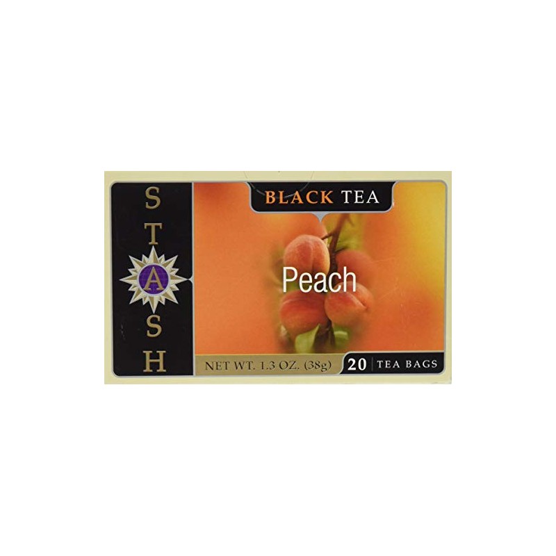 Stash Tea Black Tea Peach, 20 Count