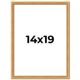 Poster Palooza 14x19 Frame Olde Gold Solid Wood Picture Frame | 0.75 Inch Moulding Width | Includes UV Acrylic Plexiglass, Foam Board Backing & Hanging Hardware