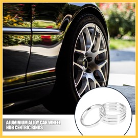 REPAIROCK 4pcs OD 72.6mm to ID 63.4mm Aluminium Alloy Car Hub Centric Rings Auto Replacement Parts