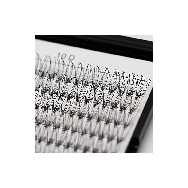 Bodermincer Extensiones de pestaas individuales, 240 paquetes de rizo D,