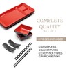GOLIBER 8 Piece Japanese Style Sushi Plate Dinnerware Set -