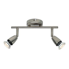 Saxby Amalfi 50W Twin Satin Nickel Decorative Commercial Domestic Adjustable Spotlight