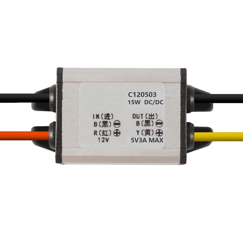 12V to 5V DC Converter Car Power Voltage, Waterproof DC