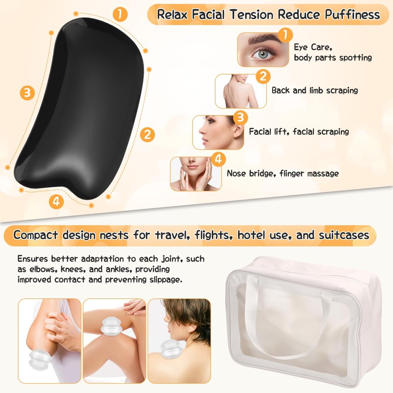 16 Pcs Silicone Cupping Therapy Sets 4 Sizes Professional Massage