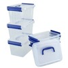 Buyitt 6-Pack 3L Small Storage Containers Boxes, Plastic Storage Box