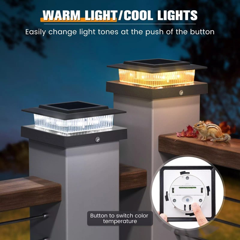 JOFIOS Post Cap Lights 16pack, 4x4 Deck Fence Post Solar