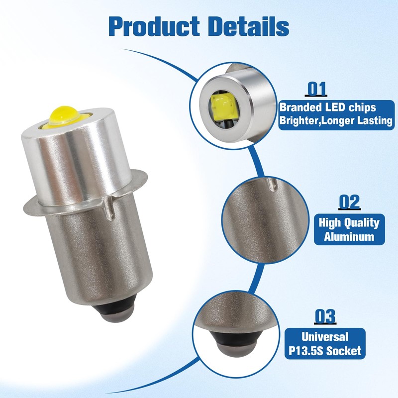 Swess LED Conversion Kit for Maglite LED Bulb 3-16 Cell