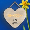 Global Designs Lets Spoon Welsh Love Spoon Wooden Heart Hanging