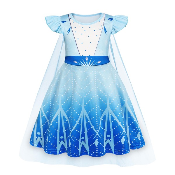 AmzBarley Elsa Costume Kids Princess Snow Halloween Birthday Party Cosplay