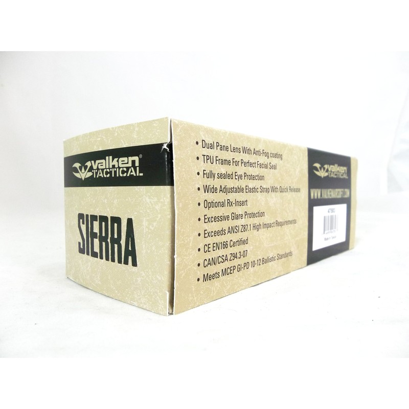 [Valken] Airsoft Sierra サーマルレンズ ゴーグル スモークレンズ グレー ワンサイズ