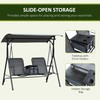 Outsunny 2-Seat Patio Swing Chair, Outdoor Canopy Swing Glider with