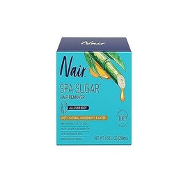 Nair Sugar Spa, Wax-Free Natural Sugaring Kit for Women - Body Hair Removal with Natural Ingredients for Legs, Underarms, and Bikini Area, 250mL