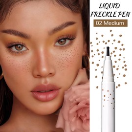 DAGEDA 2Colors Liquid Freckle Pen,Natural Like Face Freckle Makeup, Waterproof and Long Lasting,Quick-dry Soft Dot Spot Pen Henna Freckles (Medium+Dark)