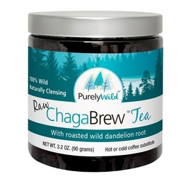PURELY WILD Dr. Cass Ingram's Wildcrafted Chaga Mushroom Extract Powder – 90g – Nourishing Chaga Tea, Coffee Alternatives & Smoothies – Clean Energy Support – Vegan, Gluten-Free, No Fillers
