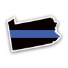 Darkside Ltd Pennsylvania State Shaped Thin Blue Line Sticker Decal
