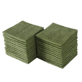 Glynniss - Paños de cocina altamente absorbentes, 100% algodón, para lavar platos (verde, 24)