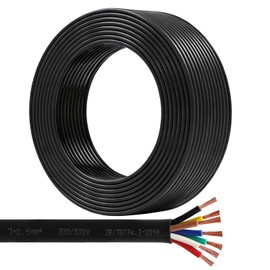 AOHEWEI 7 Core Trailer Cable 10 m Tow Cable 7 Core Trailer Cable Black for Caravan Truck Industry