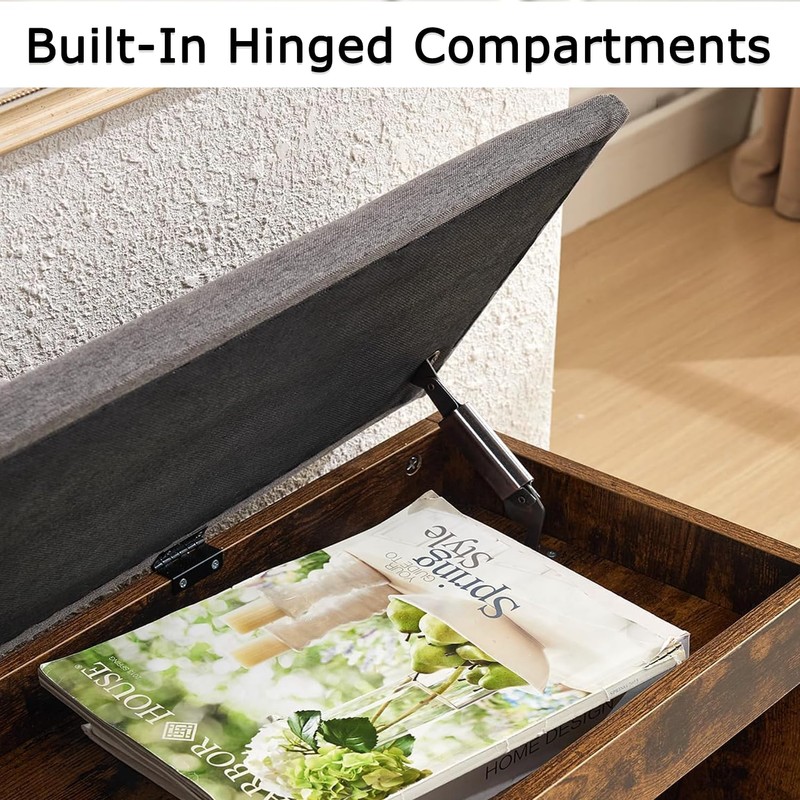 Stabrech Shoe Storage Bench with Flip Drawer, Shoe Rack with