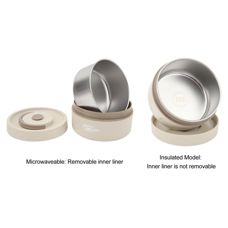 Thermal Cooking Pot 420ml 304 Stainless Steel Double Layer Portable