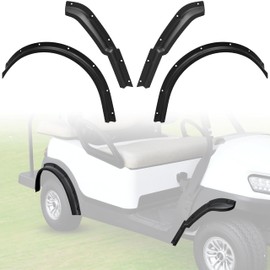 SAUTVS Front and Rear Fender Flares Compatible with Club Car Tempo 2017-2025 Golf Cart Accessories, Combined Mud Flaps Mud Guards for Club Car Tempo Standard and Unmodified Golf Carts Body Only