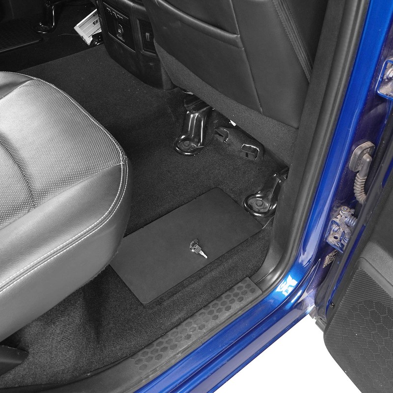 Hooke Road RAM Rear Seat Floor Storage Organizer Tray Lock