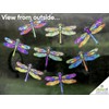 Window Stickers - 8 Beautiful Dragonflies Decorative Electrostatic Stickers -