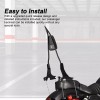 21ST Gloss Black 26" Tall Backrest Sissy Bar For Harley