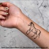 4 x 'Horse' Temporary Tattoos - Water Resistant, Skin-Safe, Non-Toxic