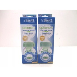 Dr. Brown's 9oz. Natural Flow Anti-Colic Wide-Neck Sippy Bottle Kit - Qty 2