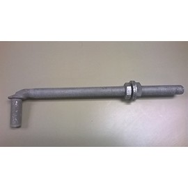 J-Bolt 3/4" for Hinge up to 8" Post w/Nuts Washers Adjustible Gate Post Hinge 12" Long Galvanized Steel