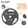 CAP Barbell 45 lb Olympic 2-Inch Cast Iron Grip Weight