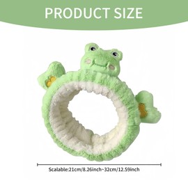 Ycfish Frog Headband, Green Frog Eye Elastic Headband, Spa Headband For Washing Face, Cute Green Frog Headband For Make Up, Frog Headband For Face Washing, Cute Spa Headband For Woman Girls Party