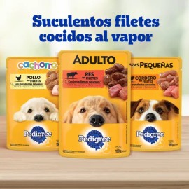 PEDIGREE - Sobres para Perro Balance Natural, Sabor Pollo en Filetes, con Ingredientes Naturales, Proteínas y Fibra, 24 Sobres, 100g c/u
