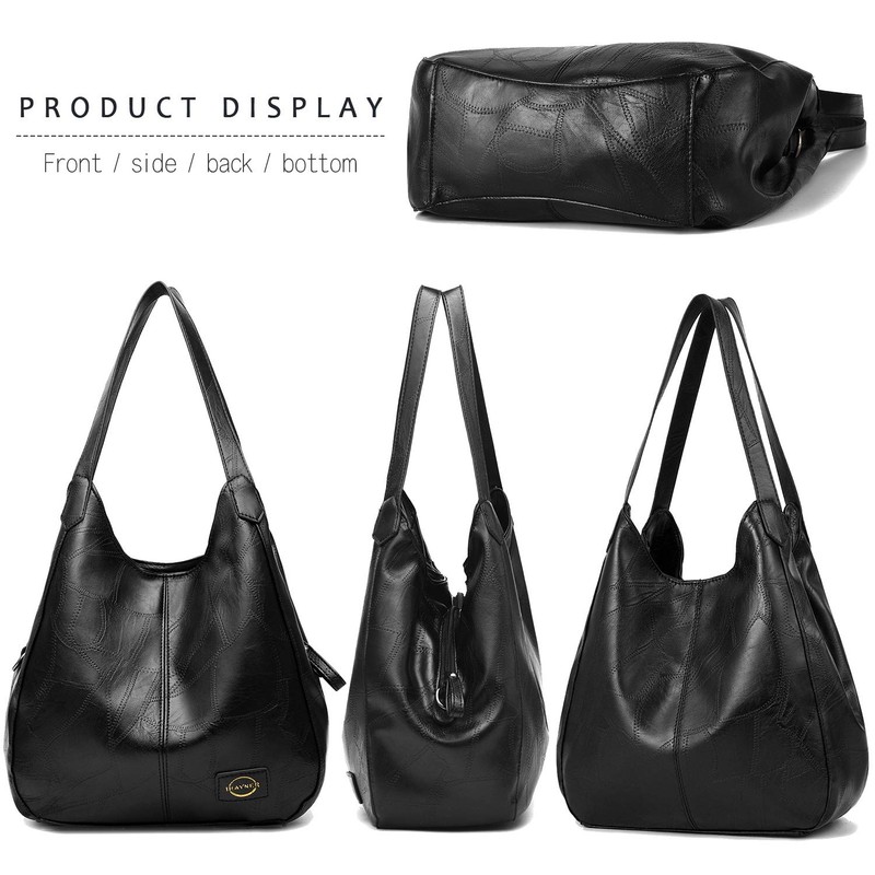 I IHAYNER Soft Vegan Leather Bags Large Capacity Handbag Multiple