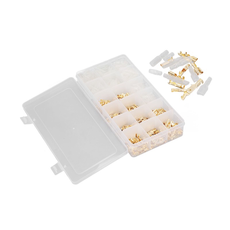 1000Pcs Male Female Blade Terminal Set Flame Retardant PVC Insulated