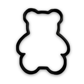 Teddy Bear Cookie Cutter with Easy to Push Design, for Baby Showers, Work Events, and Birthday Celebrations (4 inch)