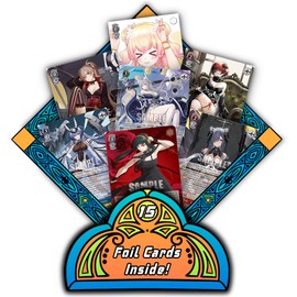 TCG Elements - Weiss Schwarz TCG Bundle, 100 Common/Uncommon Cards, 15 Foil Cards, TCG Elements Deck Box