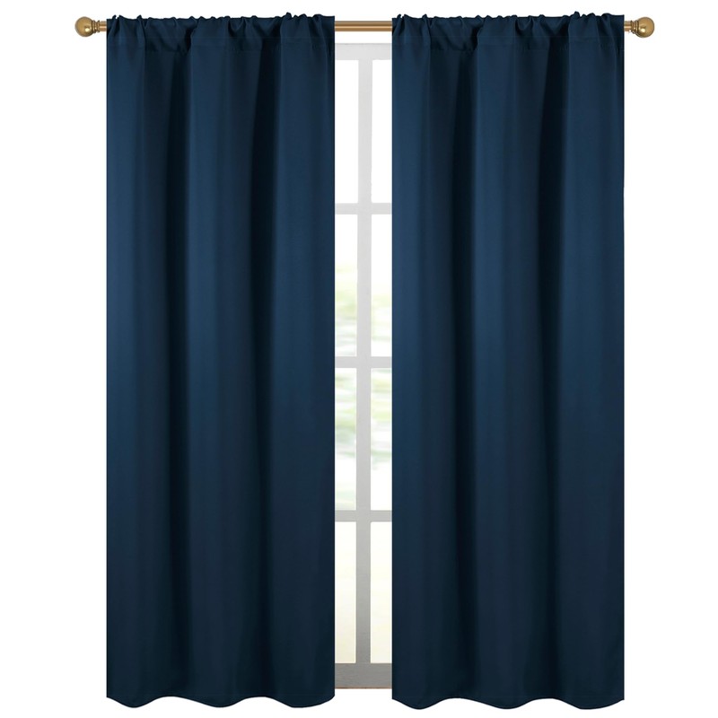 Diraysid Navy Blue Blackout Curtains for Bedroom and Living Room