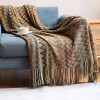 Fennco Styles Boho Zigzag Throw Blanket – 50" x 60"