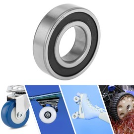 ACROPIX 6206DDU Deep Groove Ball Bearings P0 30x62x16mm Lubricated Bearings Double Rubber Seal Black Silver Tone Scooter Skateboard Wheel