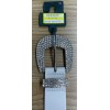 Wild Fable Women's Rhinestone Buckle Belt - Wild Fable White