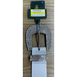 Wild Fable Women's Rhinestone Buckle Belt - Wild Fable White XS