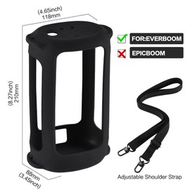 Speaker Case for Ultimate Ears Everboom Wireless Bluetooth Portable Speaker for Mountaineering Hiking Outdoor Travel Compatible with Ultimate Ears Everboom Case (Black)