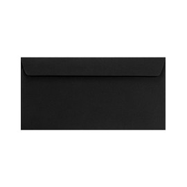 Netuno 100 Envelopes Black DIN Long 110 x 220 mm 120 g Design Envelopes Long Peel and Seal without Window Black Envelopes DL Envelopes Black Paper Envelopes for Invitations