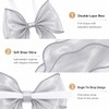 2 Pack Bow Curtain Tiebacks, French Style Silky Ribbon Curtain