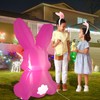 Easter Inflatable Yard Decorations-Easter Bunny Blow Up Cute Rabbits Theme