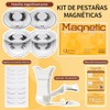 Pestañas magnéticas QUEWEL, 4 pares, reutilizables, con aplicador, sin pegamento,