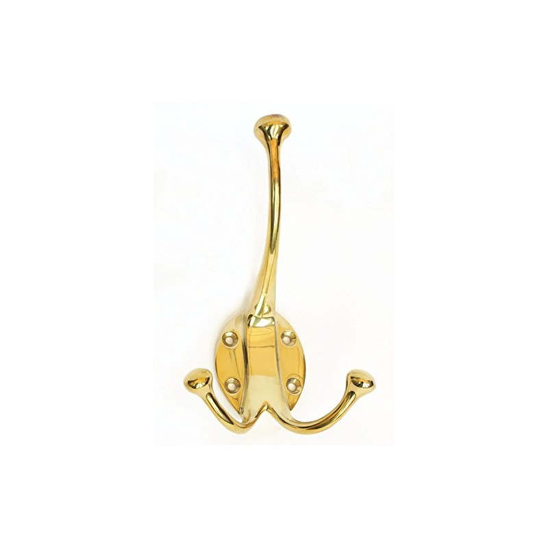 Castelion® Large Brass Double Victorian Hat and Coat Hook