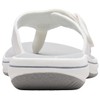 Clarks Women's Breeze Reyna Flip Flop, White Synthetic, 7